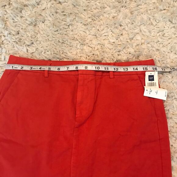 Gap raw hem orange skirt 4 tall NWT - Picture 4 of 6